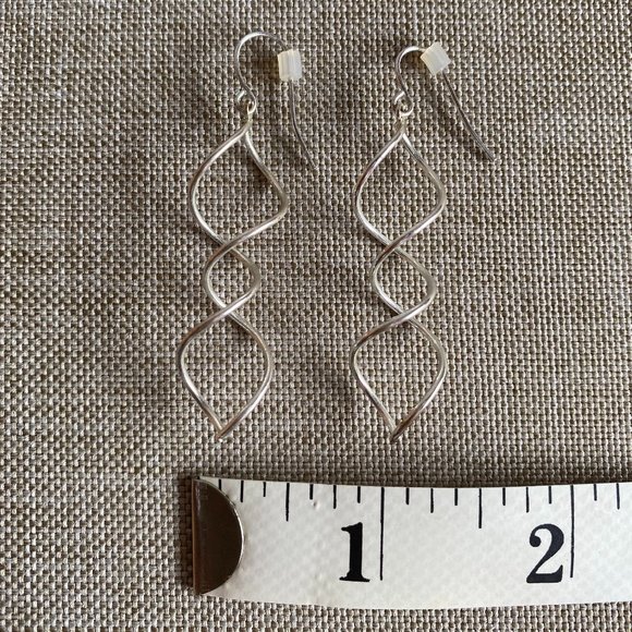 Silver Swirl Earrings - Picture 4 of 4